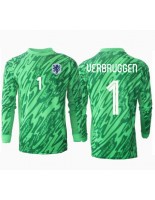 Nederland Bart Verbruggen #1 Keeper Hjemmedrakt EM 2024 Lange ermer